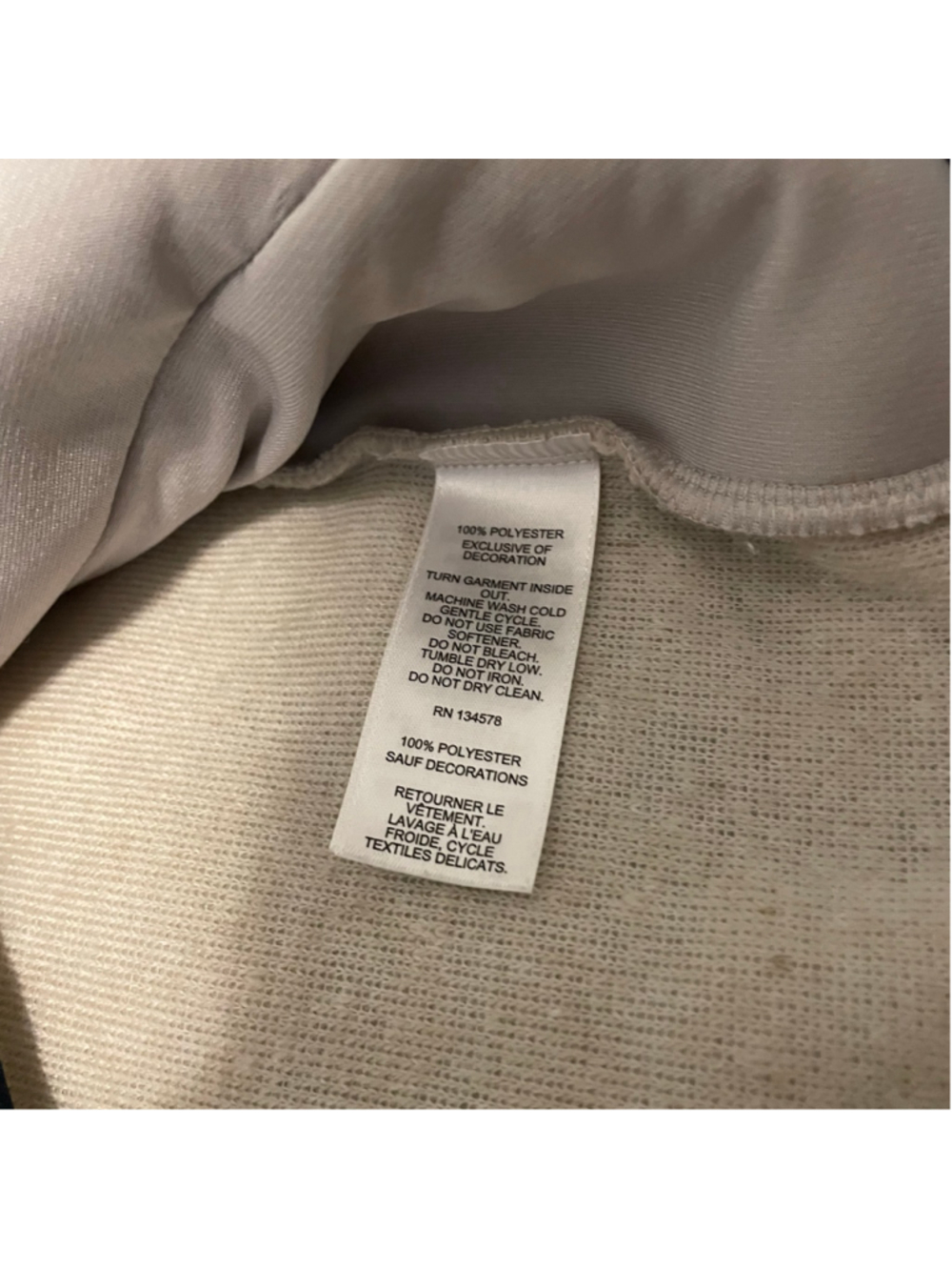 Men's Vineyard Vines Sherpa Fleece Vest XL Beige Navy Blue unisex utility - Picture 8 of 8